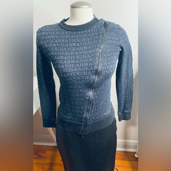 Armani Side Zipper All Over Logo Shirt/Jacket - Picture 11 of 13